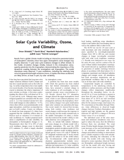 Solar Cycle Variability, Ozone, and Climate