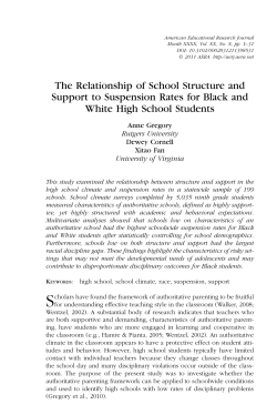 The relationship of school structure and support to