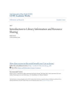 Introduction to Library Information and Resource Sharing
