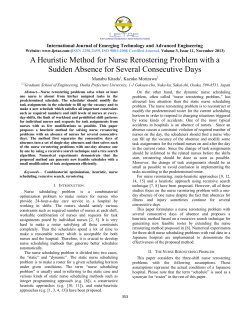 A Heuristic Method for Nurse Rerostering Problem with a