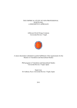 Minor dissertation here - Intercultural Studies Group
