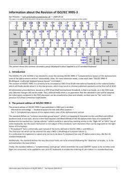 Information about the Revision of ISO/IEC 9995-3 - open