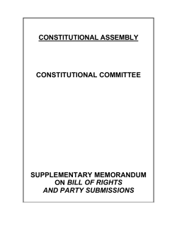 ca - drafts - supplementary memorandum on the bill of rights and