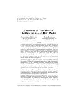 Generative or Discriminative? Getting the Best of Both