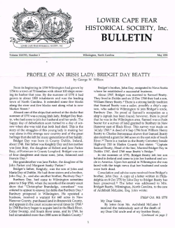 bulletin - Lower Cape Fear Historical Society