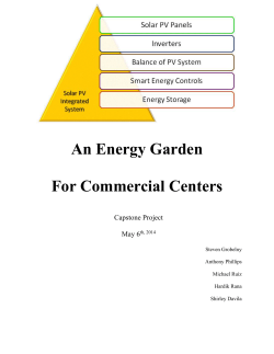 An Energy Garden For Commercial Centers