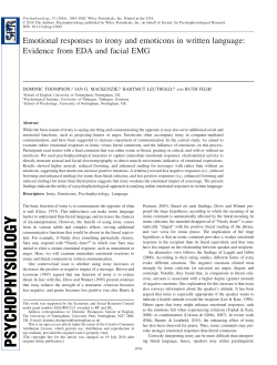 Emotional responses to irony and emoticons in written language