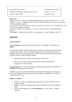 Aspects of Varieties Differentiation. Journal of Linguistics (3)