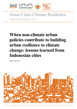 Asian Cities Climate Resilience