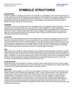 symbolic structures - UC Davis Center For Student Involvement