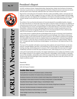 ACRL W A Newsletter