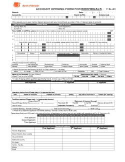 Account Opening Form