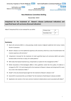 Imiquimod NMC Briefing Full Review - Stoke-on