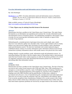 Everyday information needs and information sources of