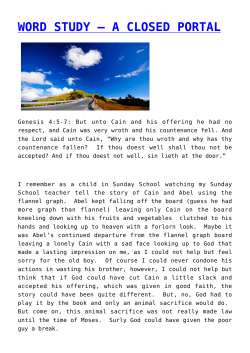 WORD STUDY – A CLOSED PORTAL,WORD STUDY – KNOCK