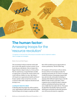 The human factor: Amassing troops for the `resource revolution`