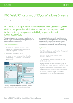PTC TeleUSE&reg; for Linux, UNIX, or Windows Systems