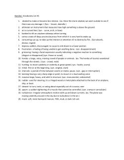 Hatchet Vocabulary List #1 1. abated