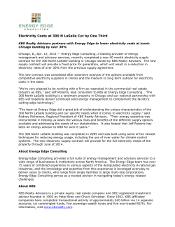 Electricity Costs at 300 N LaSalle Cut by One Third