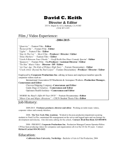 David C. Keith - Film and TV Pro