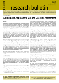 RB 17 - A Pragmatic Approach to Ground Gas Risk