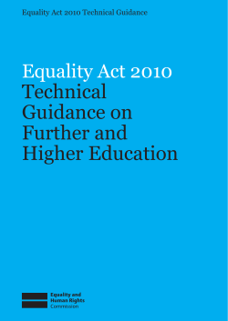 Technical Guidance on Further and Higher Education
