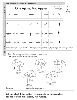 One Apple, Two Apples