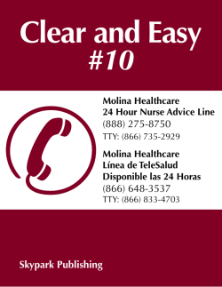 Clear and Easy - Molina Healthcare