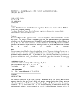 (1980) ZR 243 (HC) Flynote Courts - Transfer of cases