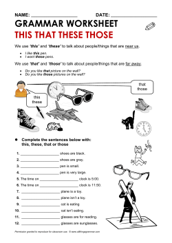 grammar worksheet this that these those
