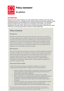 Policy statement- Air pollution