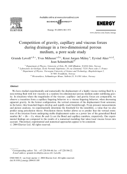 Competition of gravity, capillary and viscous forces during