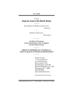 Members of Congress - Government Accountability Project