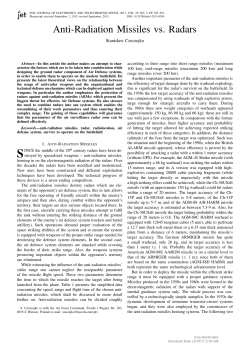Anti-Radiation Missiles vs. Radars
