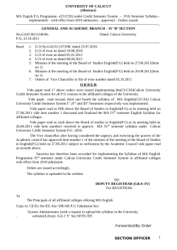 semester iv - University of Calicut