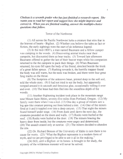 correct it. When you are finished reading, answer the multiple