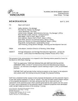 Memo - 22 E 5th Avenue: 2016 Apr 19