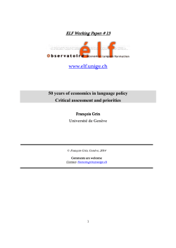 50 years of economics in language policy