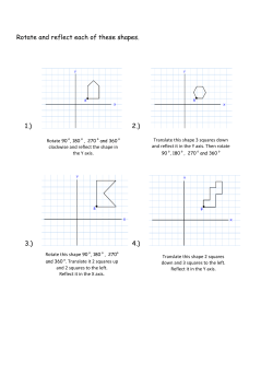 Rotate and reflect each of these shapes. 1.) 2.) 3.) 4.