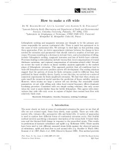 How to make a rift wide - Lamont