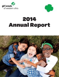 2014 Annual Report - Girl Scouts of Western Ohio