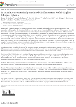 Is translation semantically mediated?