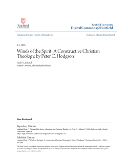 A Constructive Christian Theology, by Peter C. Hodgson