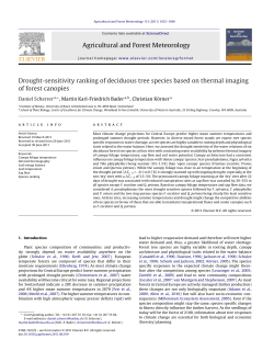 Drought-sensitivity ranking of deciduous tree species based