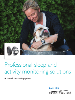 Actiwatch brochure - Philips Respironics | Actigraphy technology