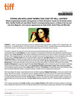 strong and intelligent women take over tiff bell lightbox