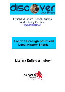 Literary History in Enfield