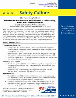 2013 Drowsy Driving Fact Sheet - AAA Foundation for Traffic Safety