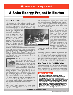 A Solar Energy Project In Bhutan