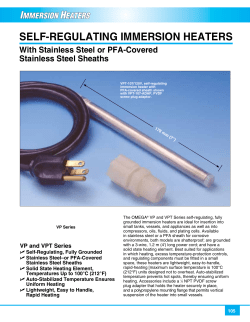 Self-Regulating Immersion Heaters